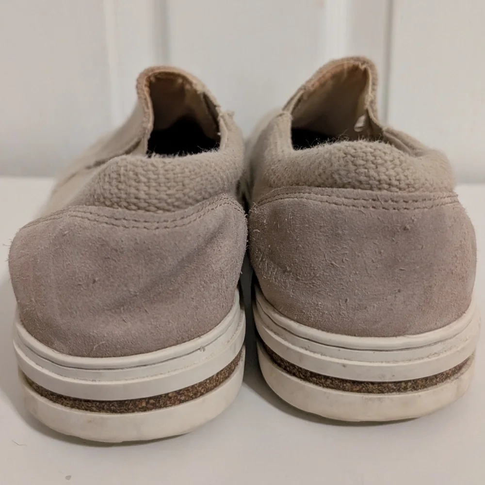 Birkenstock Oswego Canvas Slip-On Shoes Beige Mens Size 41 US 8-8.5 Narrow